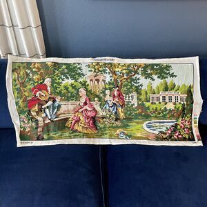 Large Vintage Needlepoint French Romanticism Creations Margo de Paris Completed